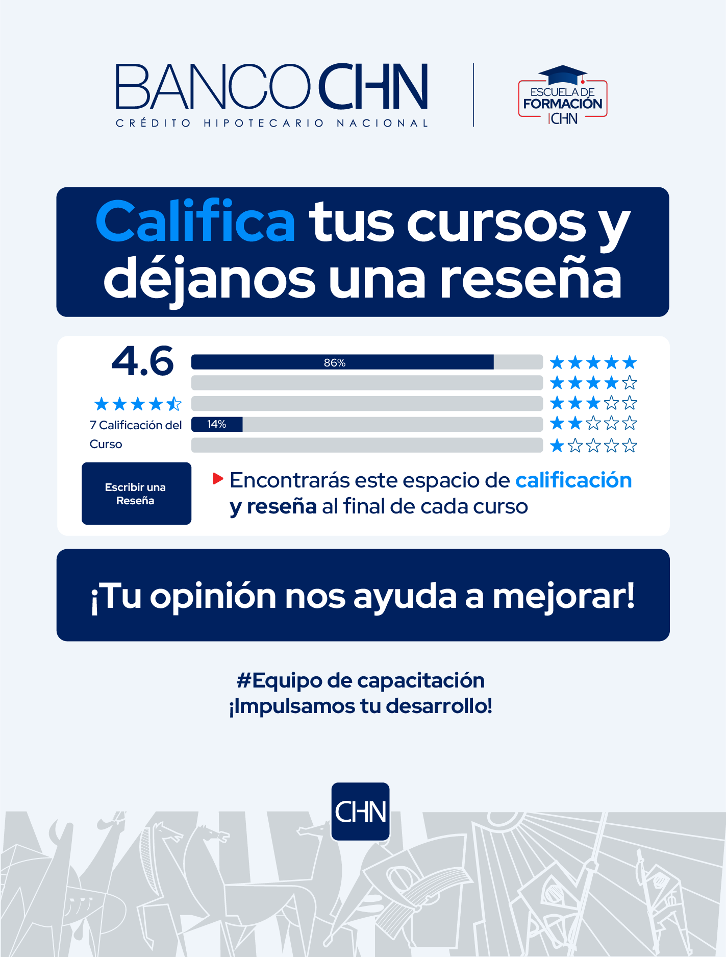 Califica tus cursos y dejanos una reseña